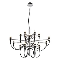 Люстра подвесная MOLTO 8030/02 LM-18 Divinare без плафона на 18 ламп, основание хром серое в стиле современный Люстра подвесная MOLTO 8030/02 LM-18 Divinare без плафона на 18 ламп, основание хром серое в стиле современный